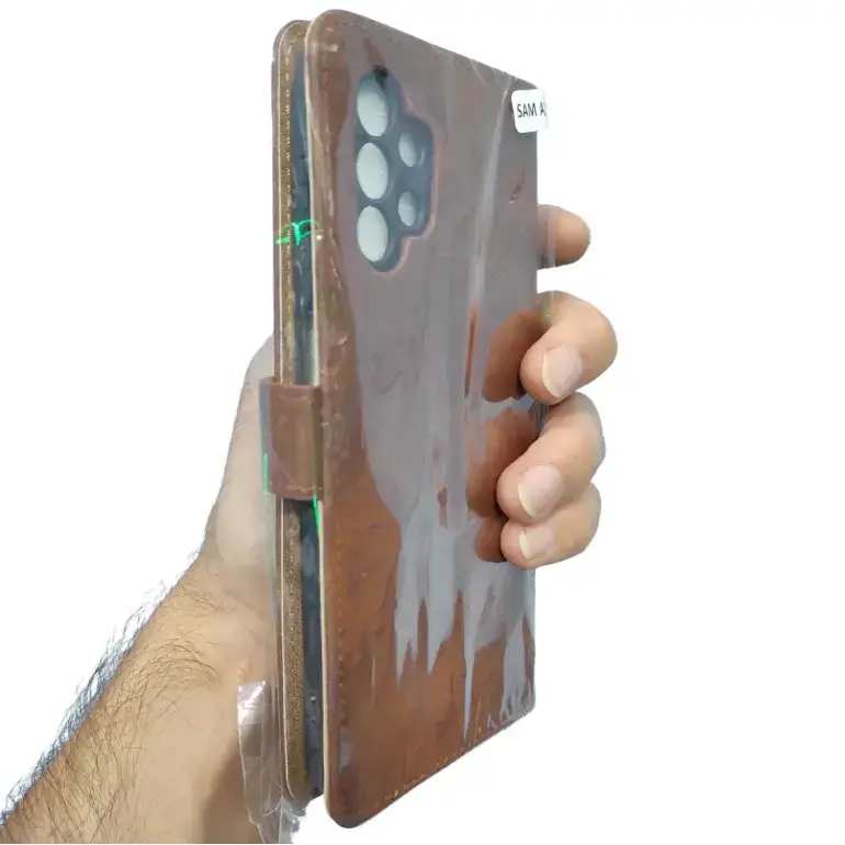 کیف گوشی سامسونگ A13 چرمی اسپورت رنگ قهوه‌ای کد 01 https://ceobp.com
